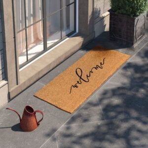 Lark Manor™ Abbie-Rayne 48_ x 18_ Non-Slip Indoor & Outdoor Door Mat black_brownCoir in Beige Black _ 18_ W X 48_ L _ Wayfair