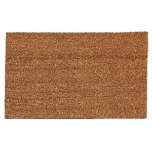 Plain brown coir doormat natural fibre