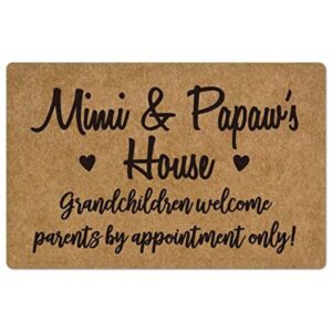 Printed Mimi and Papas Coir Matting- PVC Backed with custom text
