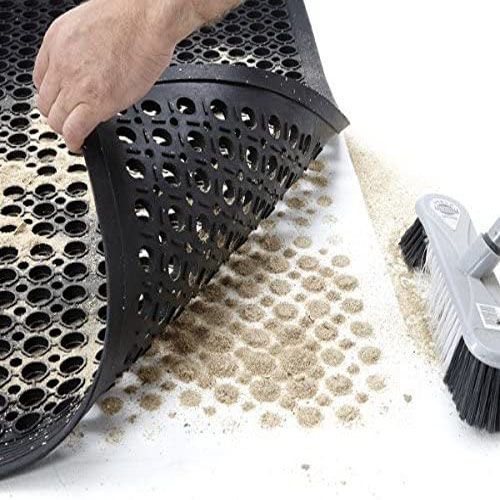 Rubber mats maintenance and cleaning tips by shaking out dirt and debris.